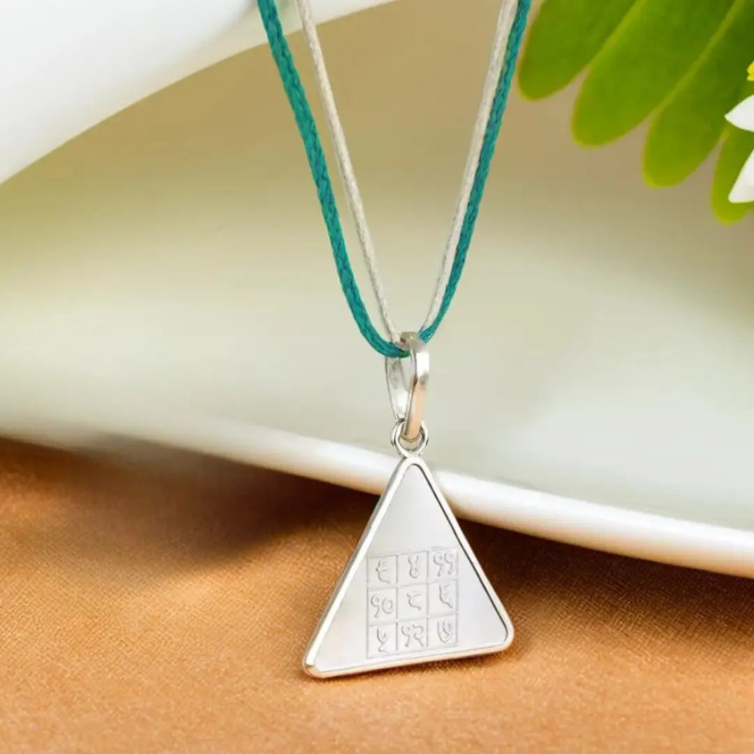 Budh Pyra Yantra Silver Locket (With Thread)