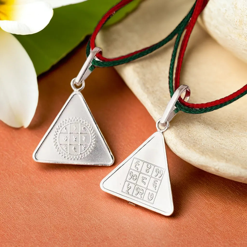 Surya Budh Yantra Silver Locket (With Thread)