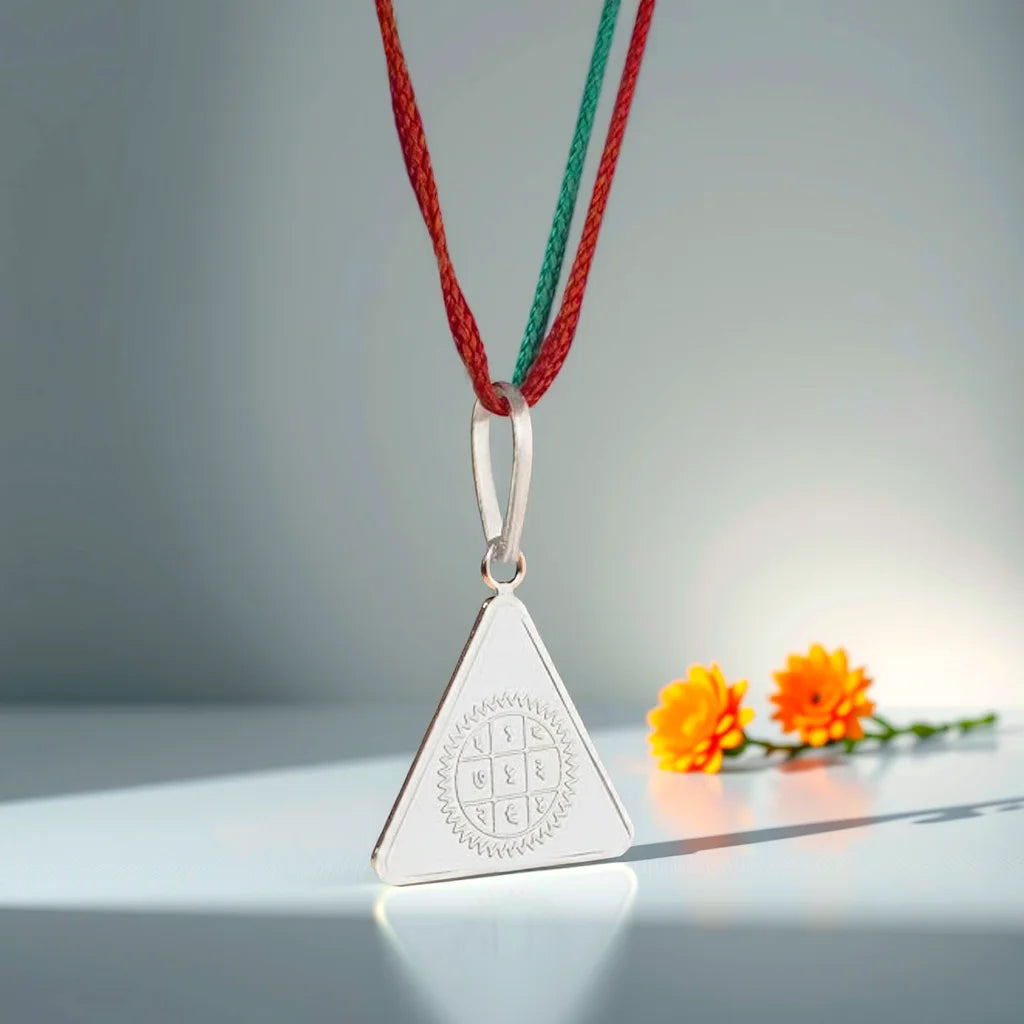 Surya Budh Yantra Silver Locket (With Thread)