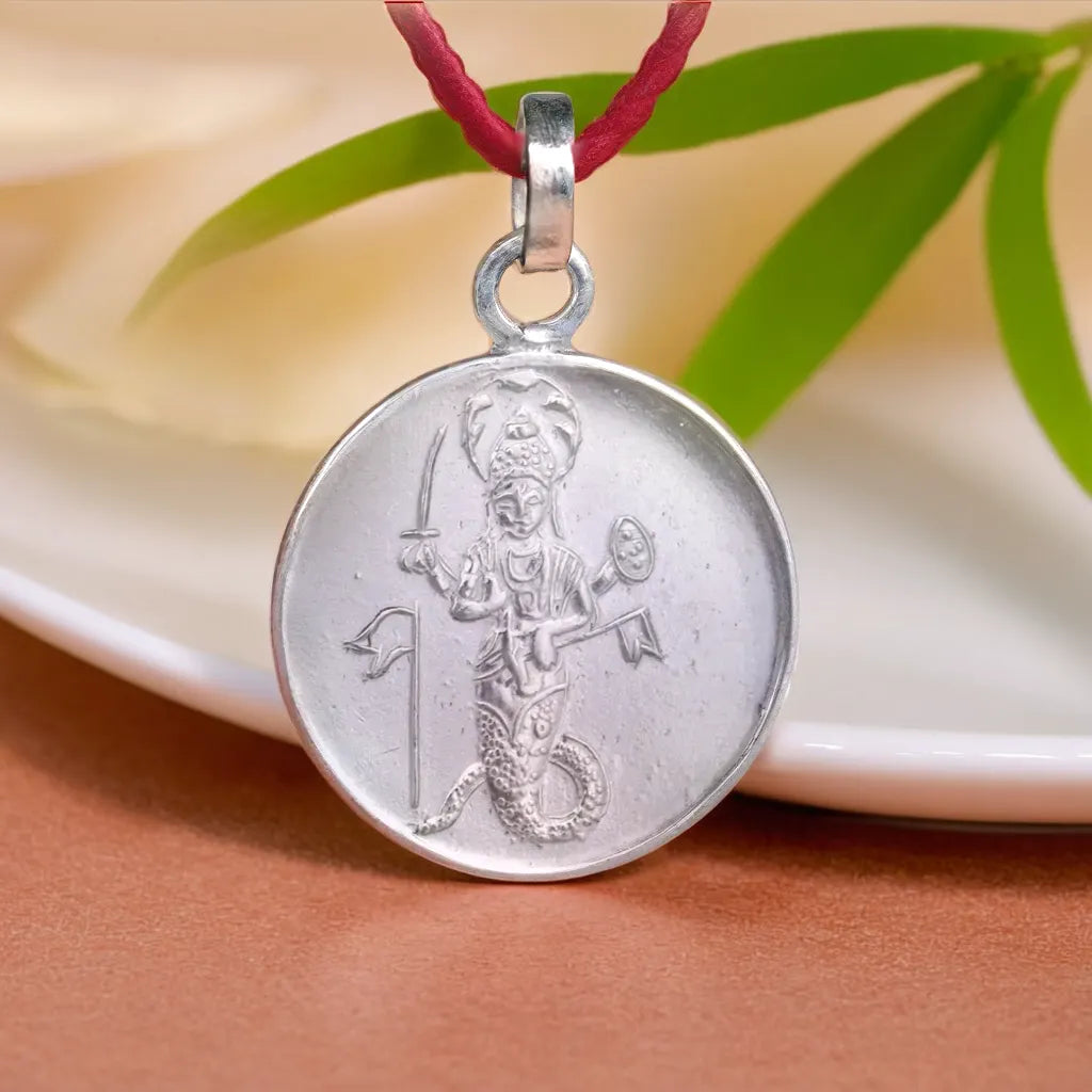Shri Ketu Yantra Silver Locket (With Thread)