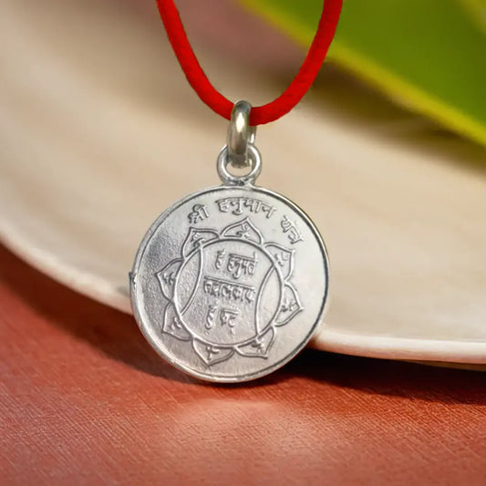 Panchmukhi Hanuman Yantra Locket | Pure Silver (With Thread)