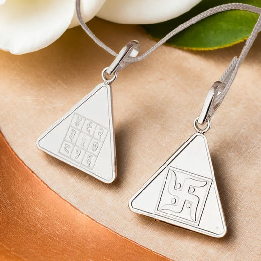 Pyra Yantra Silver Locket (With Thread)