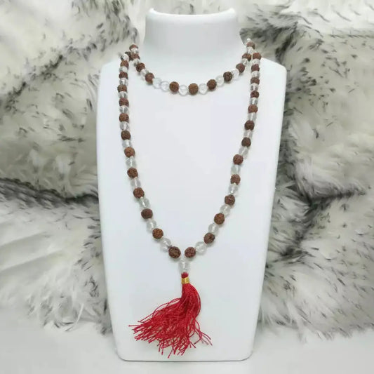 Rudraksha Crystal Mala Rudraksha Beads