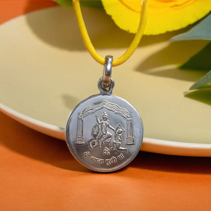 Shri Baglamukhi Yantra Silver Locket (With Thread)